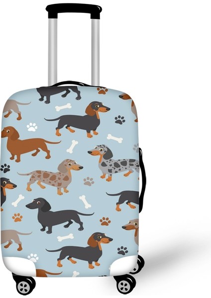 Z5286F26 Stili M Beden Twoheartsgirl Yıkanabilir Bavul Kılıfı Sevimli Dachshund Köpek Seyahat Bavul Koruyucu 18 Ila 32 Inç Bagajın Üzerine Uygun Fermuar Kapanışı (Yurt Dışından) fırsatları