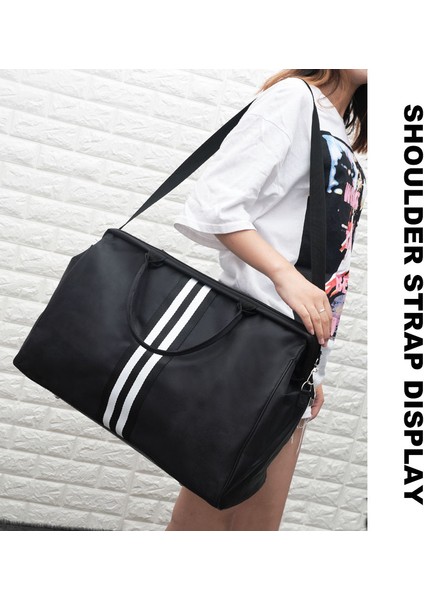 Büyük-5 Tarzı Kadınlar Için Gece ve Hafta Sonu Fitness Çantası Bayanlar Şeritli Yoga Büyük Seyahat Çantası Hafif Erkekler Katlanabilir Açık Hava Çantaları Kore Seyahat (Yurt Dışından) indirimleri