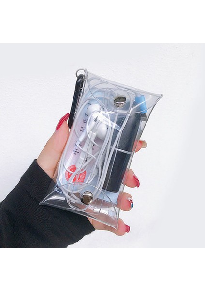 No.2 Tarzı 8 Renk Şeffaf Pvc Anahtar Cüzdanı Zincir Halkası Kılıfı Araba Anahtarlık Ev Temizlikçisi Kadın Bozuk Para Çantası Mini Ruj Saklama Çantası (Yurt Dışından)
