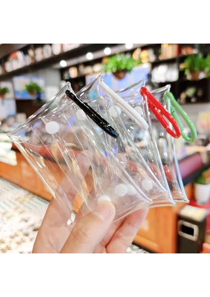 No.2 Tarzı 8 Renk Şeffaf Pvc Anahtar Cüzdanı Zincir Halkası Kılıfı Araba Anahtarlık Ev Temizlikçisi Kadın Bozuk Para Çantası Mini Ruj Saklama Çantası (Yurt Dışından)