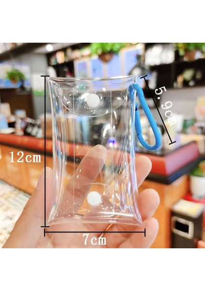 No.2 Tarzı 8 Renk Şeffaf Pvc Anahtar Cüzdanı Zincir Halkası Kılıfı Araba Anahtarlık Ev Temizlikçisi Kadın Bozuk Para Çantası Mini Ruj Saklama Çantası (Yurt Dışından)