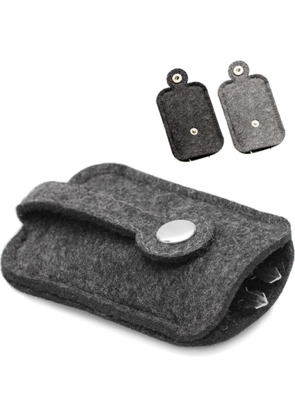 Siyah Stil Yeni Moda Araba Anahtar Çantası Cüzdan Kılıfı Keçe Anahtarlık Tutucu Cebi Anahtar Organizatör Torba Erkekler Için Hizmetçi (Yurt Dışından) fiyatları