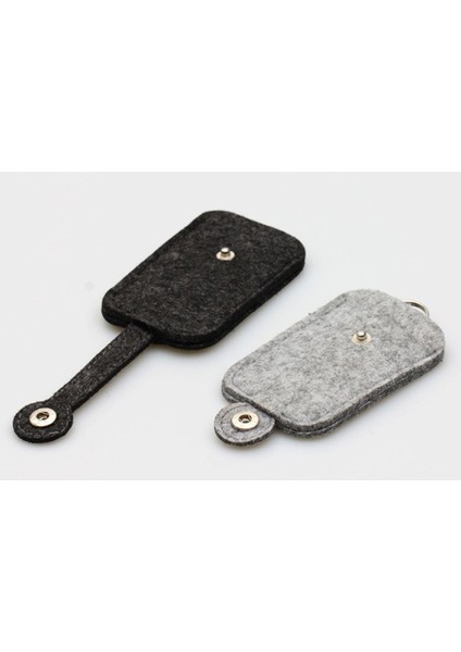 Siyah Stil Yeni Moda Araba Anahtar Çantası Cüzdan Kılıfı Keçe Anahtarlık Tutucu Cebi Anahtar Organizatör Torba Erkekler Için Hizmetçi (Yurt Dışından) indirimleri