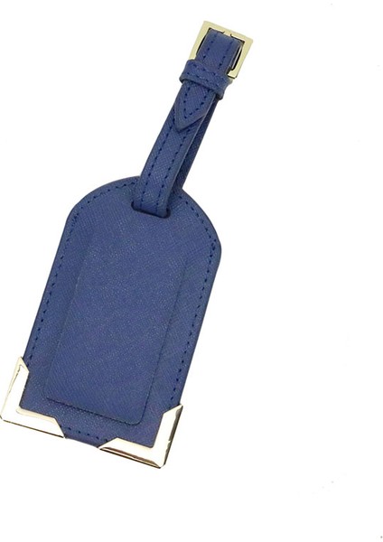 Mavi Etiket Küçük Stil Monogramlı Baş Harf Deri Pasaport Kılıfı Valiz Etiketi Pasaport Kapak Seti Seyahat Aksesuarları (Yurt Dışından)