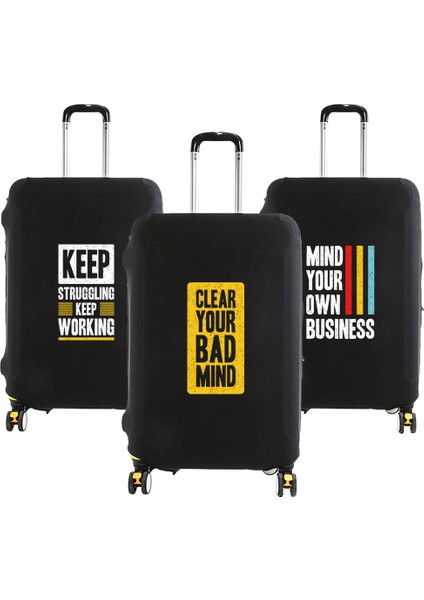8 IFADE055 Stili M Beden Bavul Kılıfı Valiz Koruyucu Kapak Cümlenin Serisi Desen Seyahat Aksesuarları Elastik Bagaj Toz Kapağı Uygula Valiz - Türkçe (Yurt Dışından) modelleri