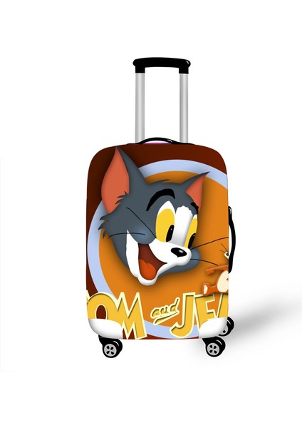B Tarzı M Beden Elastik Valiz Koruyucu Kılıf Kılıfı Çanta Korumalı Kapak Trolley Kılıfları Kapaklar 3D Seyahat Aksesuarları Kedi Desen T (Yurt Dışından)