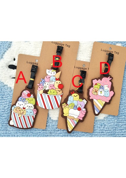 Kumral Tarzı Ivyye Sumikko Gurashi Anime Seyahat Aksesuarları Bagaj Etiketi Valiz Kimlik Adres Taşınabilir Etiketler Tutucu Bagaj Etiketleri Yeni (Yurt Dışından) modelleri