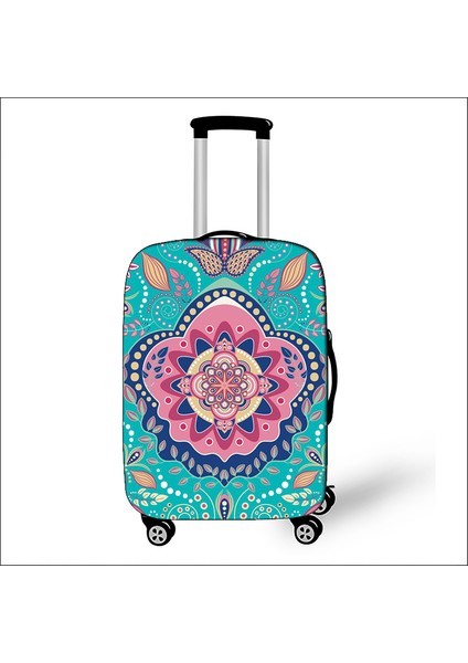 PXTMADALA07 Stili M Beden Mandala Çiçekli Baskılı Valiz Kılıfı Seyahat Aksesuarları Elastik Anti Toz Kadın Bavul Kılıfı Kapakları Için Yolculuk (Yurt Dışından)