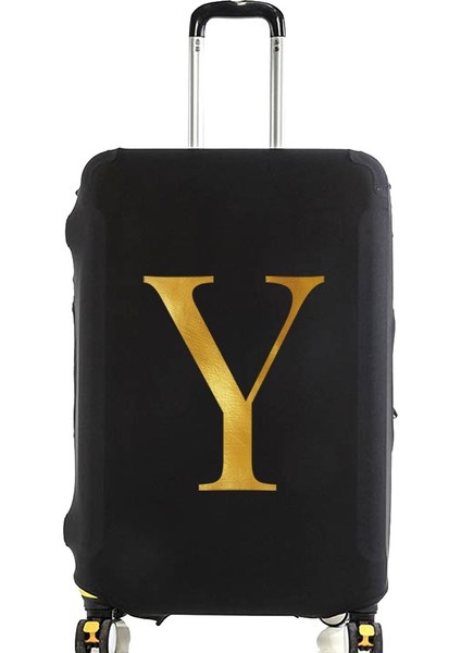 8 Harfli Stil L Beden Bavul Kılıfı Valiz Koruyucu Kapak Mektup Ad Desen Seyahat Aksesuarları Elastik Bagaj Toz Kapağı Bavul Uygula (Yurt Dışından)