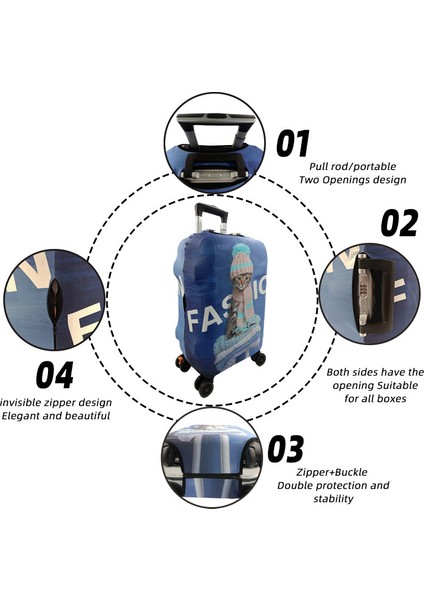 B Bagaj Kapağı Stili M Beden Elastik Valiz Korumalı Kapaklar Inç Seyahat Aksesuarları Için Valiz Kılıfı Toz Koruyucu Kapak Çantası Takımı (Yurt Dışından) fırsatları