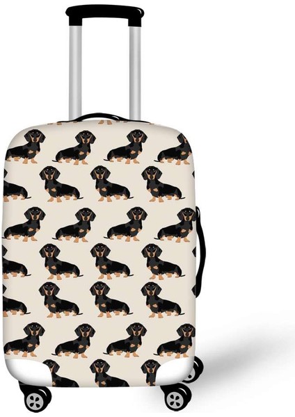 ZLH2673F26 Stili S Beden Twoheartsgirl Yıkanabilir Bavul Kılıfı Sevimli Dachshund Köpek Seyahat Bavul Koruyucu 18 Ila 32 Inç Bagajın Üzerine Uygun Fermuar Kapanışı (Yurt Dışından)