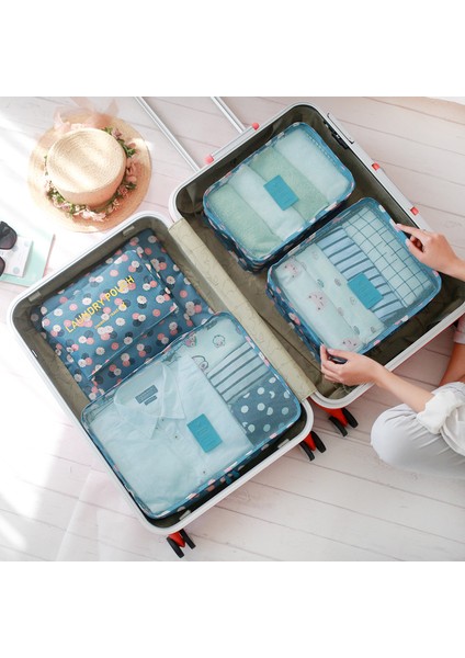 Şeftali Tarzı Su Geçirmez Giyim Düzenleyici Taşınabilir Saklama Çantası Seyahat Düzenleyici Çanta - 6 In 1 Kore Tarzı Seyahat Çantası Kadın Depolama Çantası (Yurt Dışından) modelleri