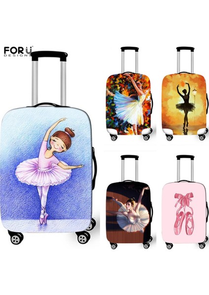 HMEA304 Stili Xl Beden Forudesıgns Seyahat Valiz Kılıfı Sevimli Bale Kız Baskılı Valiz Koruyucu Kılıf Kalın Elastik Toz Geçirmez Valiz Kılıfları (Yurt Dışından) indirimleri