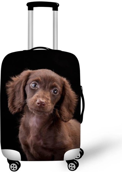 Z3435F26 Stili L Beden Twoheartsgirl Yıkanabilir Bavul Kılıfı Sevimli Dachshund Köpek Seyahat Bavul Koruyucu 18 Ila 32 Inç Bagajın Üzerine Uygun Fermuar Kapanışı (Yurt Dışından)