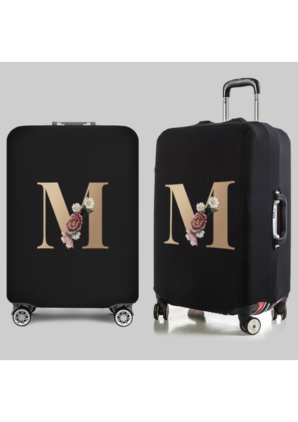 8ALTIN M Tarzı M Beden Inç Seyahat Elbise Çantası Koruyucu Kılıf, Daha Kalın Bagaj Koruması Kapak 26 Harf Altın Serisi Seyahat Aksesuarları (Yurt Dışından)