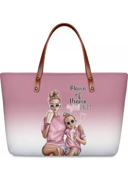 Z21-DZ Stili Hycool Sevgi Dolu Aile Süper Anne Çocuk Baskılı Kadın Çanta ve Cüzdan Seti Moda Outdoor Omuz Çantası Bayan Para Cüzdanları (Yurt Dışından) modelleri