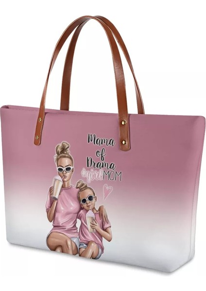 Z21-DZ Stili Hycool Sevgi Dolu Aile Süper Anne Çocuk Baskılı Kadın Çanta ve Cüzdan Seti Moda Outdoor Omuz Çantası Bayan Para Cüzdanları (Yurt Dışından) fırsatları
