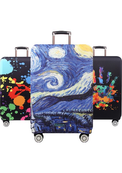 Stil 2 Mor Stil Xl Beden Yıldızlı Gökyüzü Kalın Seyahat Valizi Koruyucu Kapaklar Yüksek Elastik Kapak Için Inç Bavul Kalın Bagaj Kapağı XT912 (Yurt Dışından) modelleri