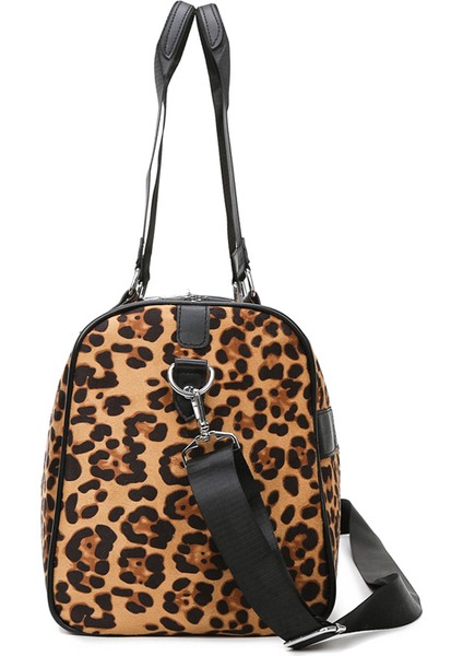 Stil 1 Stil Kadın Leopar Omuz Çantası Katlanabilir Seyahat Çantası Büyük Kapasiteli El Çantası Kadın Spor Moda Çantası (Yurt Dışından) modelleri