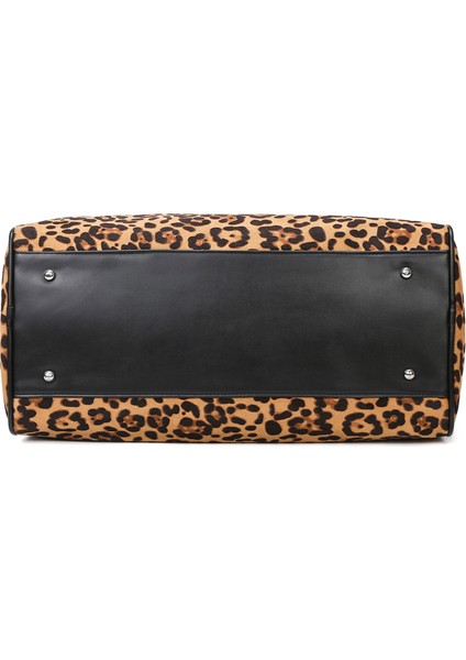 Stil 1 Stil Kadın Leopar Omuz Çantası Katlanabilir Seyahat Çantası Büyük Kapasiteli El Çantası Kadın Spor Moda Çantası (Yurt Dışından) fırsatları