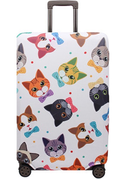 Kedi Stili M Beden Seyahat Valizi Koruyucu Kılıf Elastik Bagaj Toz Örtüsü 18''-32'' Valiz Üzerine Uygundur (Yurt Dışından)