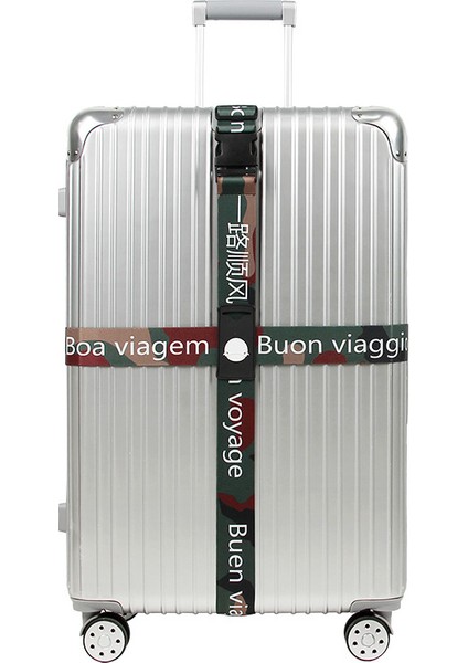 Kamuflaj Tarzı Bavul Bandı Üç Basamaklı Şifre Esneklik Bileklik Seyahat Aksesuarı Bavul Kayışı Çapraz Kemer Ayarlanabilir Bavul Hızlı Çıkarma ile (Yurt Dışından)