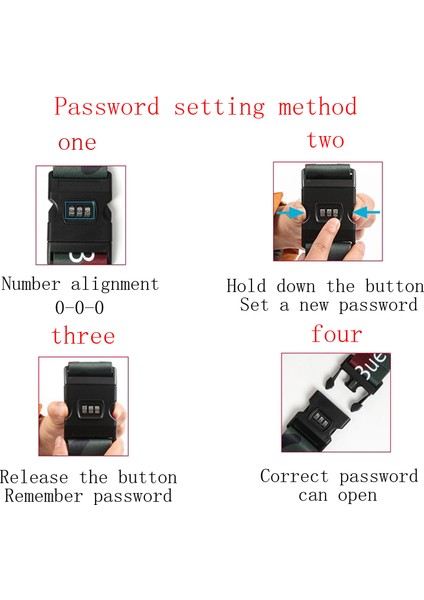 Kamuflaj Tarzı Bavul Bandı Üç Basamaklı Şifre Esneklik Bileklik Seyahat Aksesuarı Bavul Kayışı Çapraz Kemer Ayarlanabilir Bavul Hızlı Çıkarma ile (Yurt Dışından) indirimleri