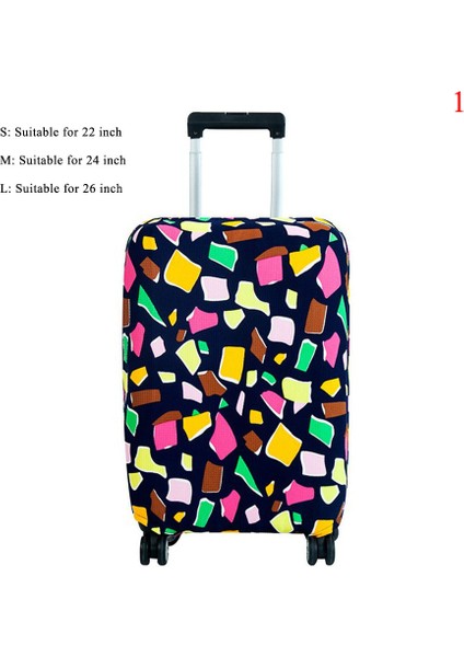 No.1 Tarzı S Beden Renkli Seyahat Valizi Korumalı Bavul Kılıfı Tekerlekli Bavul Aksesuarları Seyahat Valizi Toz Kapağı F 26 Inç Çanta (Yurt Dışından)