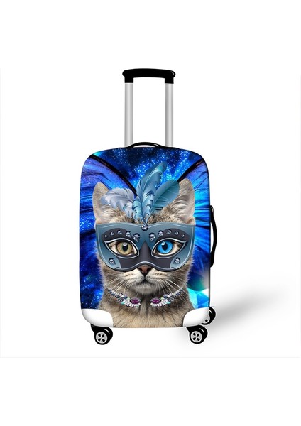 XTMJM10 Stili M Beden Ev Kedisi Bavul Koruyucu Örtüsü Su Geçirmez Valiz Kılıfı Kadınlar 3D Baskı Seyahat Aksesuarları Toz Yağmurluk Bavul Koruyucu Örtü -Amac: (Yurt Dışından)