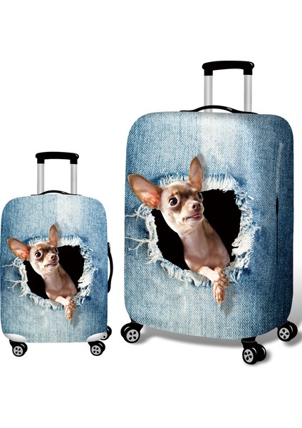 Küçük Kedi Stili Xl Beden Sereqı Seyahat Aksesuarları Elastik Valiz Kılıfı Yeni Stil 3D Kedi Köpek Stilleri Bavul Toz Koruma Kapağı Sevimli Hayvan Kapağı (Yurt Dışından) fırsatları