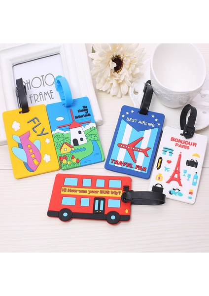 Ben Stil Yaratıcı Bagaj Etiketi Hayvan Karikatür Silikon Valiz Kimlik Adres Tutucu Bagaj Taşıma Etiketleri Taşınabilir Etiket (Yurt Dışından) fiyatları