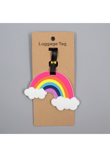 No.24 Tarzı Seyahat Aksesuarları Güzel Gökkuşağı Bagaj Etiketi Silikon Valiz Kimlik Adres Tutucu Bagaj Biniş Etiketi Taşınabilir Etiket (Yurt Dışından) modelleri