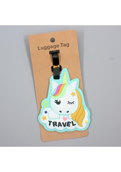 No.24 Tarzı Seyahat Aksesuarları Güzel Gökkuşağı Bagaj Etiketi Silikon Valiz Kimlik Adres Tutucu Bagaj Biniş Etiketi Taşınabilir Etiket (Yurt Dışından) indirimleri