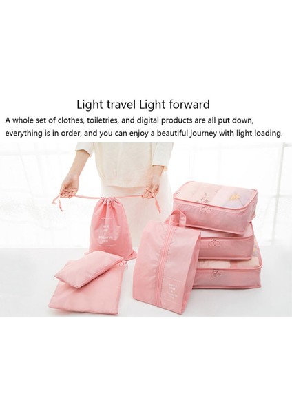 7pcs Swan Lake Style Valiz Paketleme Seyahat Düzenleyici Kıyafet Saklama Su Geçirmez Çantalar Ağ Çanta Içinde Torba Paketleme Küpüseyahat Aksesuarları (Yurt Dışından)