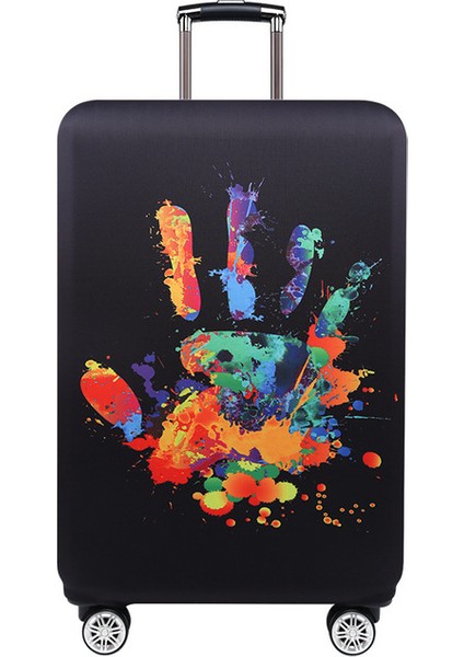 P Stili L Beden Mutlu Gezegen Tekerlekli Valiz Koruyucu Kılıf Çiçekler Flamingo Mavi Rüya Seyahat Bavul Kılıfı Elastik Koruyucu Kapaklar XT910 (Yurt Dışından)