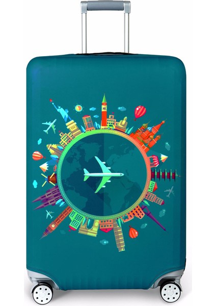 Dünya A Stili S Beden Seyahat Valizi Kılıfı Koruyucu Bavul Kılıfı Seyahat Valizi Korumalı Seyahat Bavul Korumalı Seyahat 407 (Yurt Dışından)
