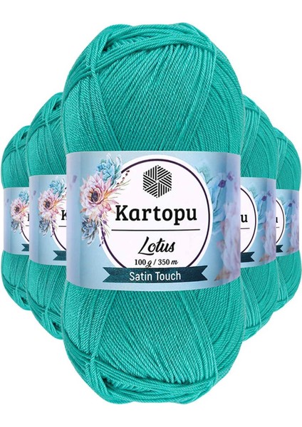 5 Adet Lotus Bikini Büstiyer Bluz Örgü Ipi K440 Yeşil