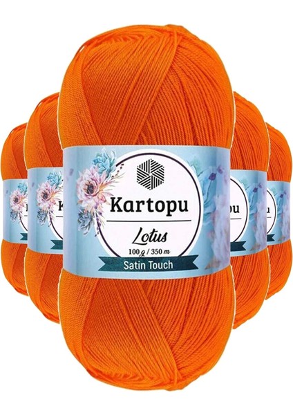 5 Adet Lotus Bikini Büstiyer Bluz Örgü Ipi K273 Turuncu