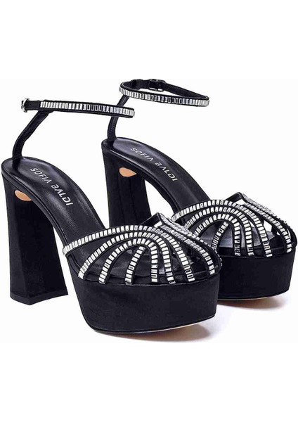 Farfa Siyah/gümüş Tekstil Kadın Platform