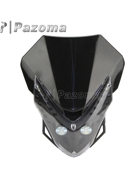 Turuncu Tarzı Streetfighter Için Siyah Evrensel Motosiklet Dirt Bike LED Görüş Far Ducati Honda Yamaha Suzuki Yz Cr Dr Drz Cbr (Yurt Dışından)