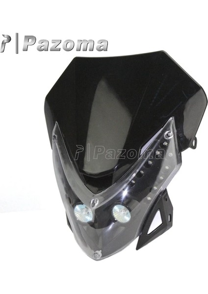 Turuncu Tarzı Streetfighter Için Siyah Evrensel Motosiklet Dirt Bike LED Görüş Far Ducati Honda Yamaha Suzuki Yz Cr Dr Drz Cbr (Yurt Dışından) fırsatları