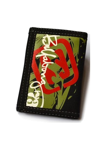 No.6 Tarzı Yaratıcı Yazı Graffiti Desenli Fermuarlı Kısa Tasarım Sihirli Çok Fonksiyonlu 3 Katlı Erkek Cüzdanı 12*8.5cm 106 (Yurt Dışından)