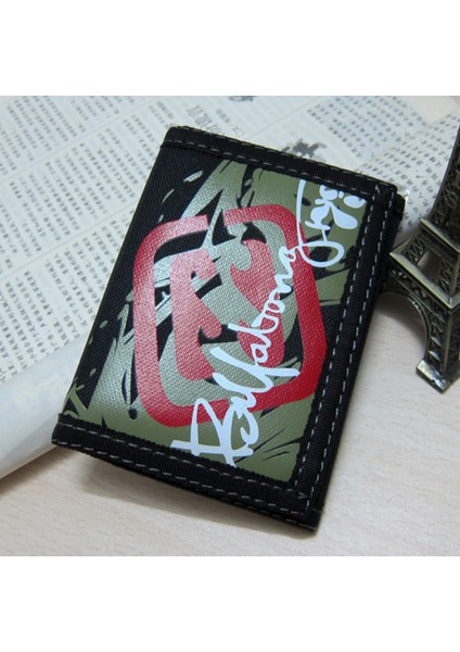 No.6 Tarzı Yaratıcı Yazı Graffiti Desenli Fermuarlı Kısa Tasarım Sihirli Çok Fonksiyonlu 3 Katlı Erkek Cüzdanı 12*8.5cm 106 (Yurt Dışından) indirimleri