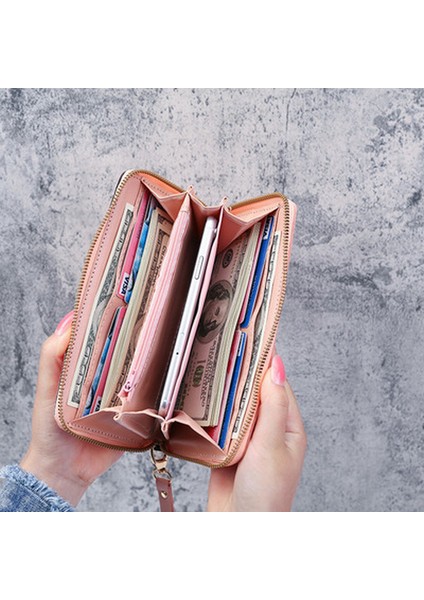 E Stili Kadınlar Için Moda Pu Deri Uzun Cüzdanlar Payet Detaylı Parlaklık Cüzdan Bozuk Para Cüzdanı Bayan Cüzdan Kız Hediye (Yurt Dışından)