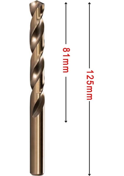 Mte 9,5mm Paslanmaz Matkap Ucu Altın Seri Hss-E Dın 338