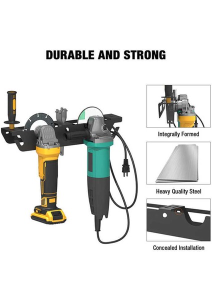 Açı Taşlama Makinesi Tutucu - 2 Bölmeli Açı Taşlama Makinesi Rafı/stand Depolama Rafı (Yurt Dışından) indirimleri