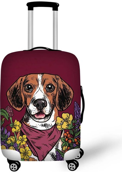 Z3011 Stili M Beden Twoheartsgirl Sevimli Beagle Köpek Baskılı Valiz Koruyucu Toz Kapakları Güzel Seyahat Valiz Kılıfı Bagaj Koruyucu (Yurt Dışından)