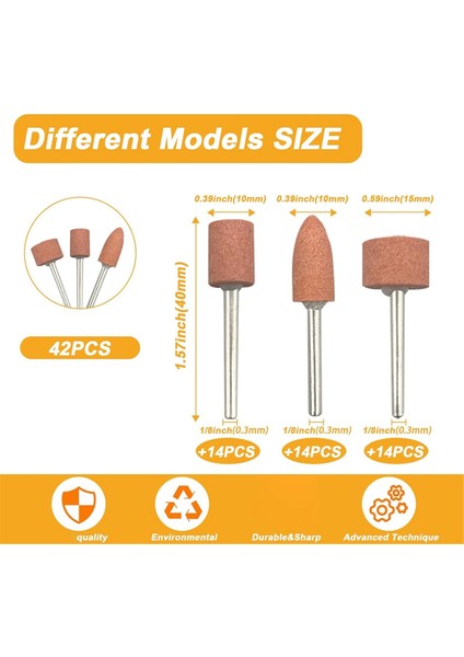 42 Adet Zımpara Uçları - Döner Alet Takımı (Yurt Dışından) modelleri