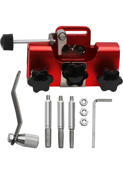 Bilezik Öğütücü Taşınabilir El Kranklı Zincir Öğütücü Seti Kırmızı (Yurt Dışından)