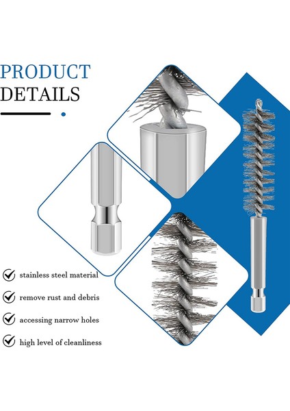 Elektrikli Matkap Darbeli Sürücü Için 12 Adet Paslanmaz Çelik Delik Fırçaları (Yurt Dışından) fiyatları